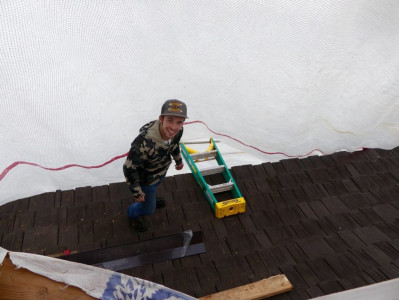 Henry Working On The Roof