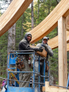 Josi And Roy- More Beams Being Installed By - These Guys Are So Good!